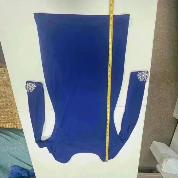 City Triangles Cocktail Dress For Women Royal Blue Sz M Long Sleeve - Picture 4 of 10